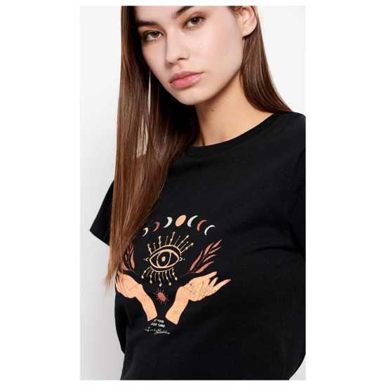 Funky Buddha Γυναικεία κοντομάνικη μπλούζα